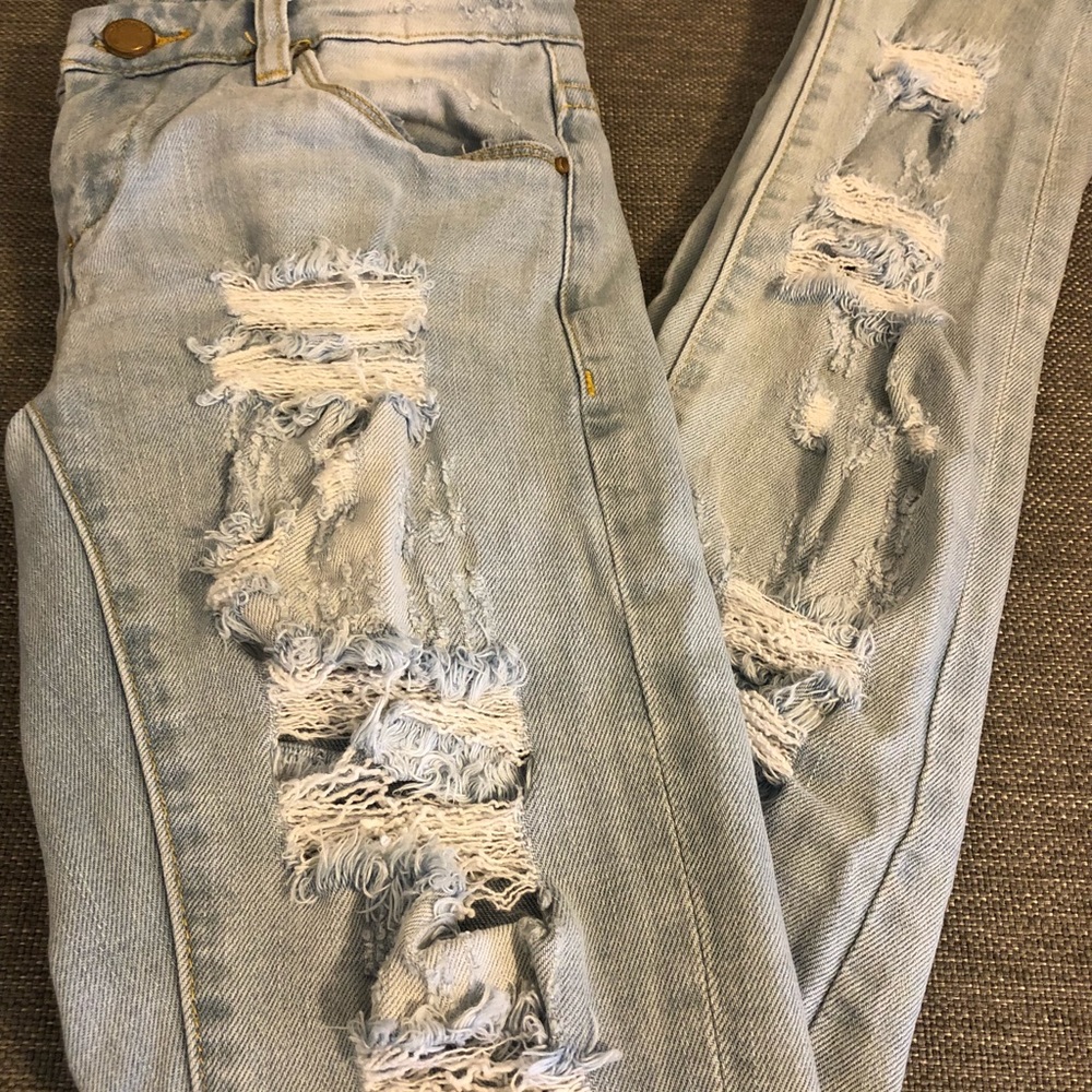 Blank NYC Light Blue Destroyed Jeans